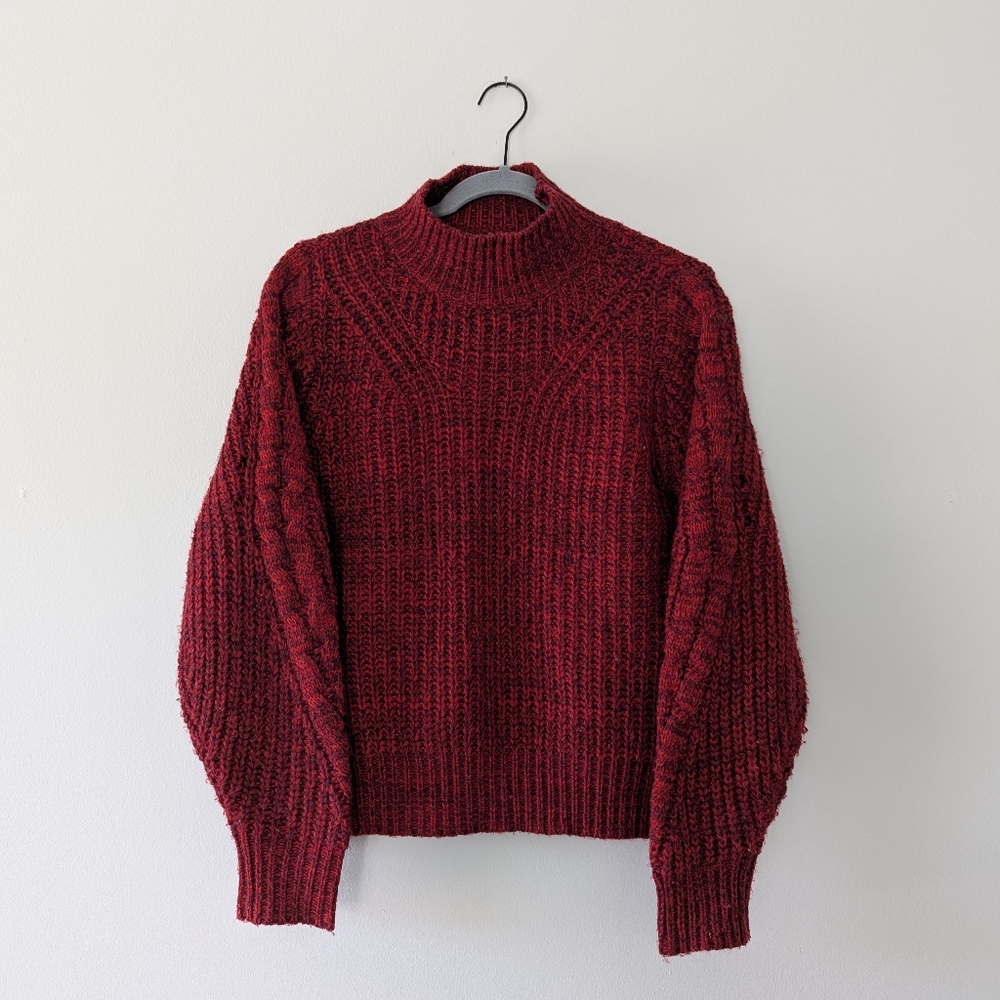 Evereve John + Jenn Chunky Cable Knit Marled Sweater Soft Ribbed